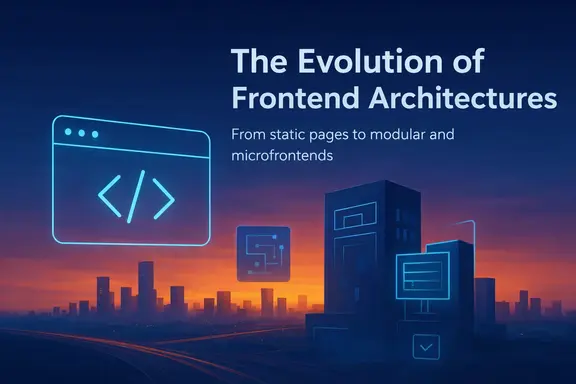 Frontend architecture evolution timeline