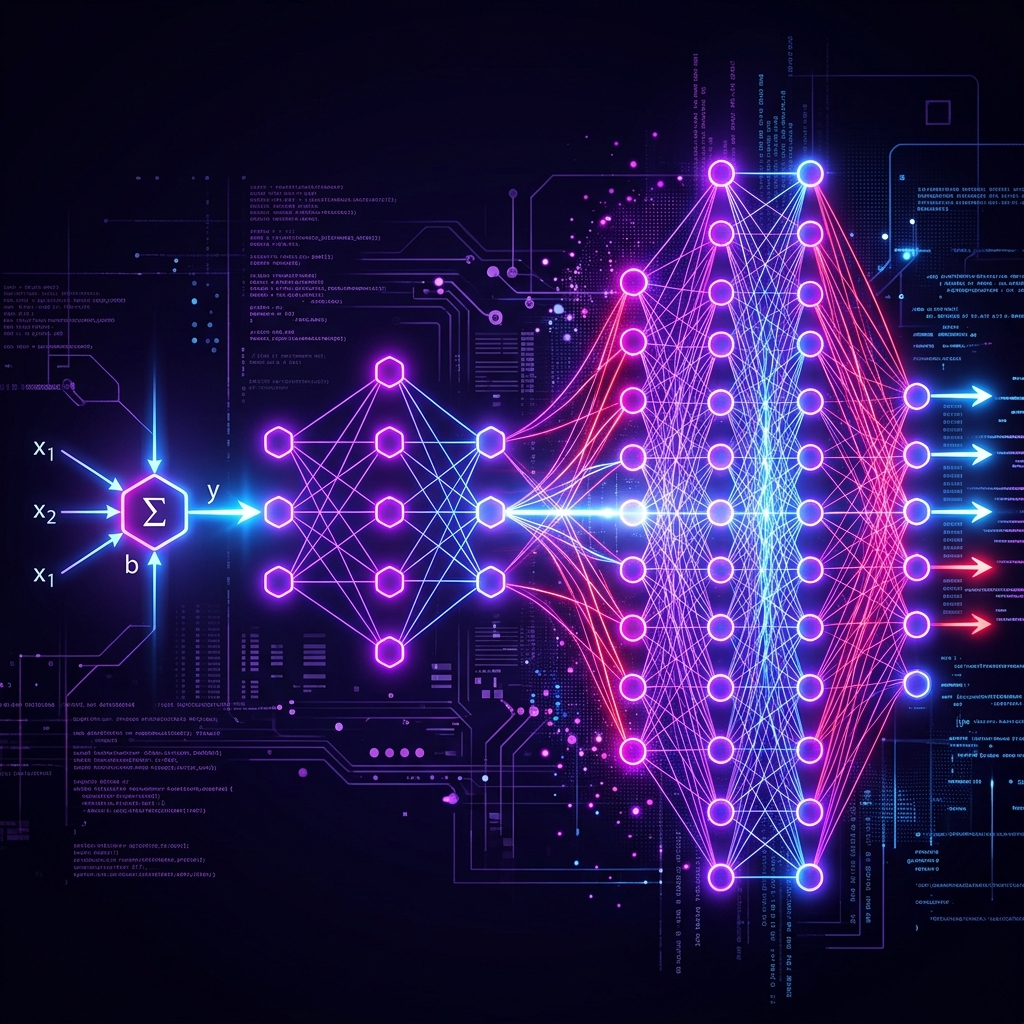 Evolution from single perceptron to deep neural network